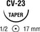 Polysorb - Suture with Needle Absorbable Coated Undyed Suture Braided Polyester Size 4 - 0 18 Inch Suture 1-Needle 17 mm Length 1/2 Circle Taper Point Needle - UL-46-MG