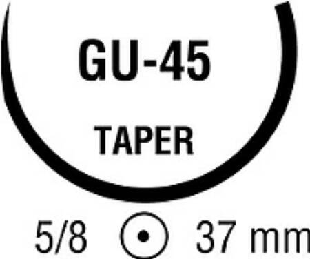 Covidien - Suture with Needle Absorbable Uncoated Undyed Suture Chromic Gut Size 0 30 Inch Suture 1-Needle 37 mm Length 5/8 Circle Taper Point Needle - UG-246