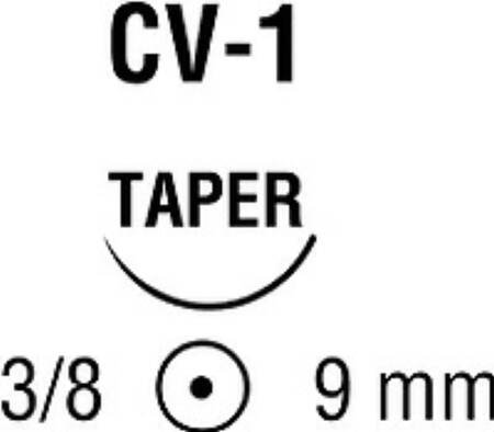 Covidien Surgipro II Suture with Needle Nonabsorbable Uncoated Blue Suture Monofilament Polypropylene Suture Size 7-0 24 Inch Suture Double-Armed 9 mm Length 3/8 Circle Taper Point Needle - VP702MX