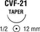 Polysorb - Suture with Needle Absorbable Coated Undyed Suture Braided Polyester Size 4 - 0 18 Inch Suture 1-Needle 12 mm Length 1/2 Circle Taper Point Needle - SL-431