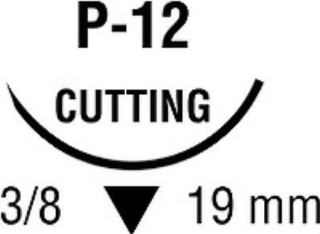 Polysorb - Suture with Needle Absorbable Coated Undyed Suture Braided Polyester Size 5 - 0 18 Inch Suture 1-Needle 19 mm Length 3/8 Circle Reverse Cutting Needle - SL-5636-G