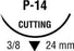 Polysorb - Suture with Needle Absorbable Coated Undyed Suture Braided Polyester Size 3 - 0 18 Inch Suture 1-Needle 24 mm Length 3/8 Circle Reverse Cutting Needle - SL-5640
