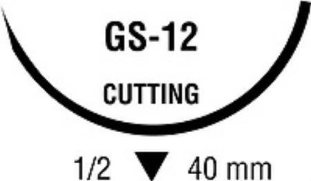 Polysorb - Suture with Needle Absorbable Coated Violet Suture Braided Polyester Size 1 30 Inch Suture 1-Needle 40 mm Length 1/2 Circle Reverse Cutting Needle - CL-805