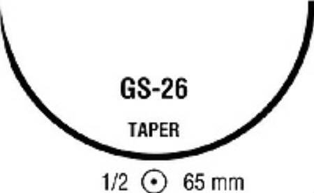 Covidien Surgipro Suture with Needle Nonabsorbable Uncoated Blue Suture Monofilament Polypropylene Suture Size 2 60 Inch Suture 1-Needle 65 mm Length 1/2 Circle Taper Point Needle - CP825