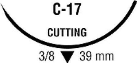 Sofsilk - Suture with Needle Nonabsorbable Coated Black Suture Braided Silk Size 0 30 Inch Suture 1-Needle 39 mm Length 3/8 Circle Reverse Cutting Needle - SS-647