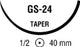 Polysorb - Suture with Needle Absorbable Coated Violet Suture Braided Polyester Size 1 18 Inch Suture 1-Needle 48 mm Length 1/2 Circle Taper Point Needle - CL-21-MG