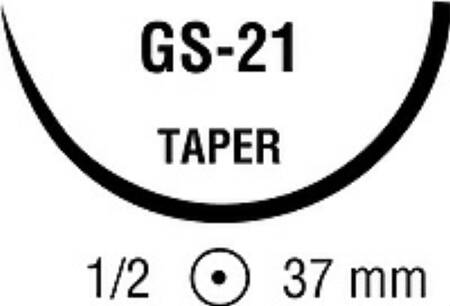 Polysorb - Suture with Needle Absorbable Coated Undyed Suture Braided Polyester Size 2 - 0 30 Inch Suture 1-Needle 37 mm Length 1/2 Circle Taper Point Needle - CL-843