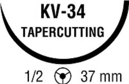 Polysorb - Suture with Needle Absorbable Coated Undyed Suture Braided Polyester Size 2 - 0 36 Inch Suture 1-Needle 37 mm Length 1/2 Circle Taper Point Cutting Needle - CL-946