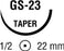 Covidien - Suture with Needle Absorbable Uncoated Undyed Suture Plain Gut Size 2 - 0 30 Inch Suture 1-Needle 22 mm Length 1/2 Circle Taper Point Needle - UG-863
