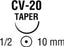 Covidien Surgilon Suture with Needle Nonabsorbable Coated Black Suture Braided Nylon Size 5-0 18 Inch Suture 1-Needle 10 mm Length 1/2 Circle Taper Point Needle - 8886191022