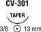 Ti•Cron - Suture with Needle Nonabsorbable Coated Blue Suture Braided Polyester Size 4 - 0 30 Inch Suture Double-Armed 13 mm Length 3/8 Circle Taper Point Needle - 88863314-31