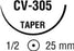 Ti•Cron - Suture with Needle Nonabsorbable Coated White / Blue Suture Braided Polyester Size 2 - 0 30 Inch Suture Double-Armed 25 mm Length 1/2 Circle Taper Point Needle - 88863356-56