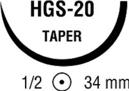 Surgipro - Suture with Needle Nonabsorbable Uncoated Blue Suture Monofilament Polypropylene Suture Size 0 36 Inch Suture Double-Armed 26 mm Length 1/2 Circle Taper Point Cutting Needle - VP-978
