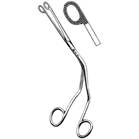 Sklar Sklar Catheter Forceps Magill 10 Inch Premium OR Grade Stainless Steel NonSterile NonLocking Finger Ring Handle Straight Ring, Serrated Tip - 07-1797