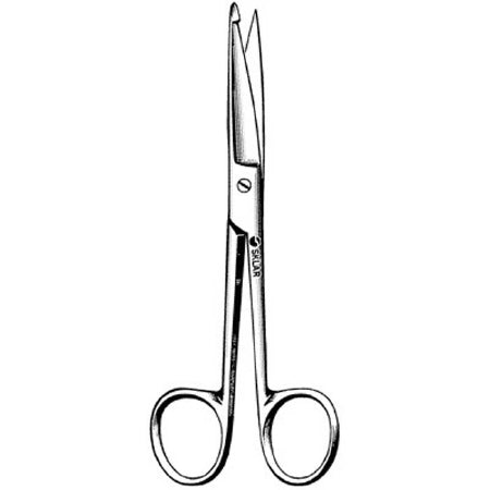 Sklar - Bandage Scissors Knowles 5-1/2 Inch Length OR Grade Stainless Steel NonSterile Finger Ring Handle Straight Sharp Tip / Blunt Tip - 11-1255
