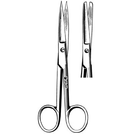 Sklar Sklar Operating Scissors 5 Inch Length OR Grade Stainless Steel Finger Ring Handle Straight Blunt/Blunt - 15-1050