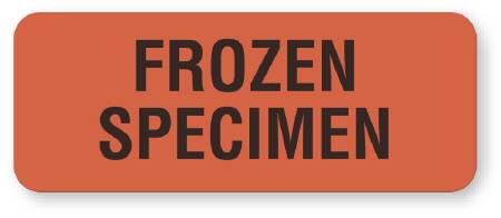 United Ad Label UAL Pre-Printed Label Laboratory Use Frozen Specimen Fluorescent Red 7/8 X 2-1/4 Inch - ULPS138