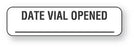 United Ad Label - Pre-Printed / Write On Label Advisory Label White Paper Date Vial Opened Black Quality Control Label 1-1/4 X 5/16 Inch - ULFP242
