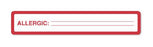 UAL - Pre-Printed Label Allergy Alert White Paper Allergic Red Alert Label 1 X 5-1/2 Inch - ULCU229