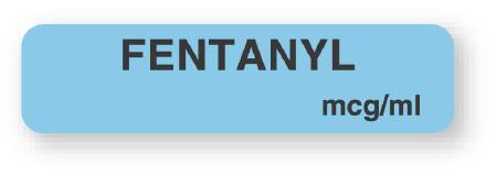 United Ad Label Pre-Printed Label Anesthesia Label Fentanyl MCG/mL Blue 1-1/4 X 5/16 Inch - ULAM764