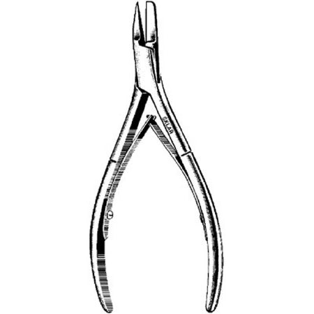 Sklar SklarLite Nail Splitting Forceps Sklarlite English Anvil Pattern 5 Inch German Stainless Steel - 23-9250