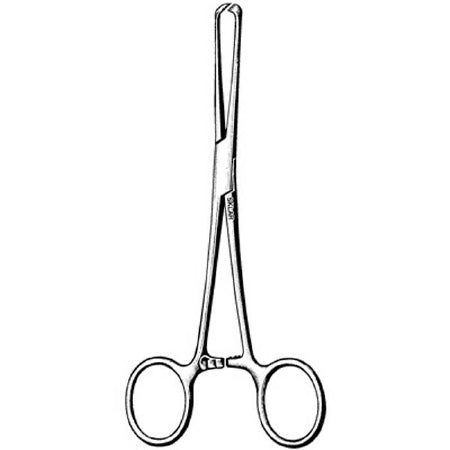 Sklar Sklar Tissue Forceps Allis 6 Inch Premium OR Grade Stainless Steel NonSterile Ratchet Lock Finger Ring Handle Straight 3 X 4 Teeth - 36-2060