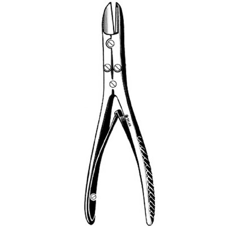 Sklar Sklar Bone Cutting Forceps Ruskin-Liston 7-1/4 Inch Premium OR Grade Stainless Steel NonSterile NonLocking Plier Handle w/Spring Straight Sharp Blades - 40-4572