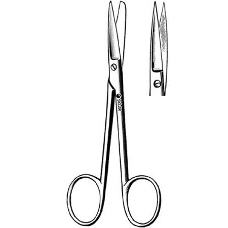 Sklar - Operating Scissors Wagner 4-1/2 Inch Length OR Grade Stainless Steel NonSterile Finger Ring Handle Straight Sharp Tip / Sharp Tip - 47-1047