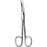 Sklar - Plastic Surgery Scissors Wagner 4-1/2 Inch Length OR Grade Stainless Steel NonSterile Finger Ring Handle Curved Sharp Tip / Sharp Tip - 47-1058