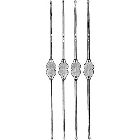 Williams - Lacrimal Probe Set Double-ended One #1 - 2, One #3 - 4, One #5 - 6 and One #7 - 8 - 65-4120