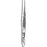 Sklar Tissue Forceps Iris 4 Inch Premium OR Grade Stainless Steel NonSterile NonLocking Thumb Handle Straight Serrated Tips w/1 X 2 Teeth - 66-3340