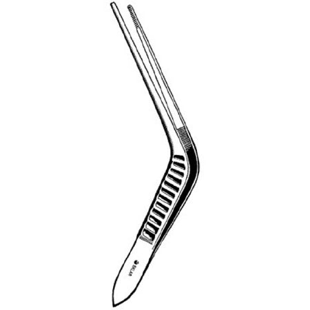 Sklar - Forceps Wilde 5 Inch Length Surgical Grade Stainless Steel NonSterile NonLocking Thumb Handle Angled Serrated Tip - 67-1150