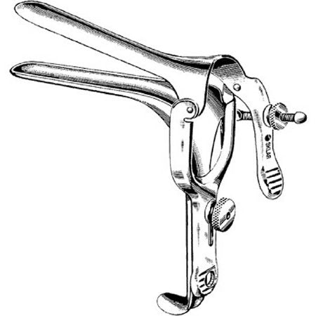 Sklar - Vaginal Speculum Pederson NonSterile OR Grade Stainless Steel Medium Double Blade Duckbill Reusable Without Light Source Capability - 90-3713
