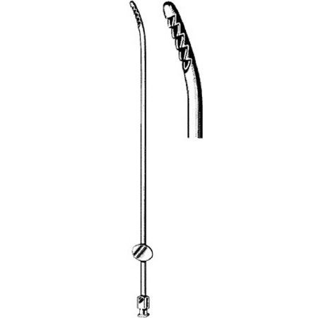 Sklar - Endometrial Biopsy Curette Novak 9-1/2 Inch Length Single-ended Handle 2 mm Tip Curved Round Tip with Sharp Serrated Teeth - 90-6290