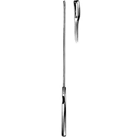 Sklar Sklar Endocervical Biopsy Curette Kevorkian-Younge 12 Inch Length Single-ended Solid Rectangular Handle With Thumb Rest 1 Inch Tip Sharp Fenestrated Rectangular Tip - 90-6611