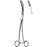 Sklar - Grasping Forceps DeLee 11 Inch Length Surgical Grade Stainless Steel NonSterile Ratchet Lock Finger Ring Handle Curved Heavy Serrated Tips - 90-8111