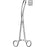 Sklar Vulsellum Forceps Teale 9 Inch Surgical Grade Stainless Steel NonSterile Ratchet Lock Finger Ring Handle Curved 3 X 4 Teeth, Serrated Tip - 91-2695