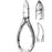 Sklar Merit Multi-Cut Utility Scissors 7-1/2 Inch Length Office Grade Stainless Steel NonSterile Finger Ring Handle Curved Blunt/Blunt - 97-105
