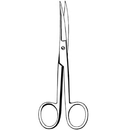 Sklar Merit Operating Scissors 5-1/2 Inch Length Office Grade Stainless Steel NonSterile Finger Ring Handle Curved Sharp/Sharp - 97-295