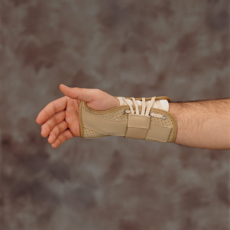 Deroyal Wrist Splint  Cock-Up Canvas Left Hand White X-Large - 5017-10