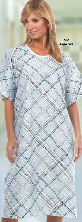 Fashion Seal Uniforms Patient Exam Gown Large Adult Blue VIP Print - 756-L