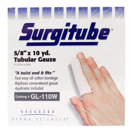 Surgitube - Tubular Retainer Dressing Cotton 5/8 Inch X 10 Yard Size 1 White Small Finger / Toe NonSterile - GL110W