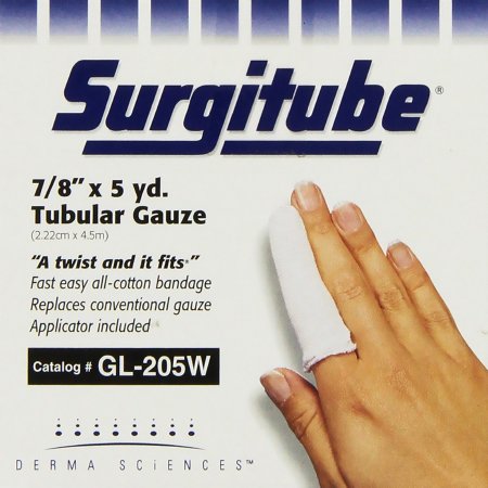 Surgitube - Tubular Retainer Dressing Cotton 7/8 Inch X 5 Yard Size 2 White Large Finger / Toe NonSterile - GL205W