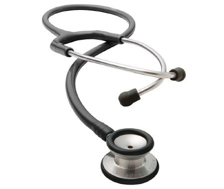 Adscope - Classic Stethoscope Black 1-Tube 22 Inch Tube Double-Sided Chestpiece - 604BK