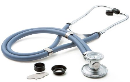 Adscope - Sprague Stethoscope Blue 2-Tube 22 Inch Tube Double-Sided Chestpiece - 641LB