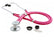 Adscope - Sprague Stethoscope Pink 2-Tube 22 Inch Tube Double-Sided Chestpiece - 641NP