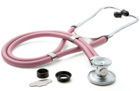 Adscope - Sprague Stethoscope Pink 2-Tube 22 Inch Tube Double-Sided Chestpiece - 641P