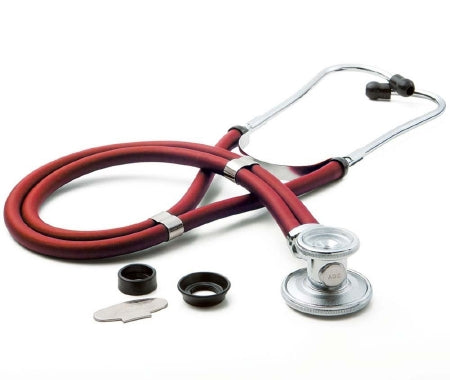 Adscope - Sprague Stethoscope Red 2-Tube 22 Inch Tube Double-Sided Chestpiece - 641R