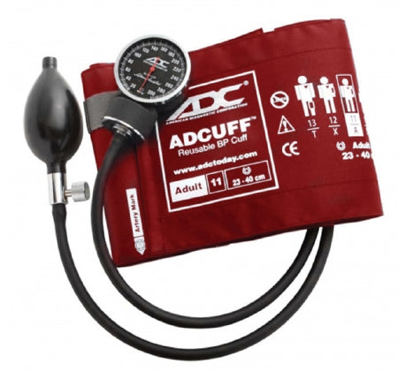 American Diagnostic Corp Diagnostix 720 Series Aneroid Sphygmomanometer Palm Style Hand Held 2-Tube Adult Size Arm - 720-11AR