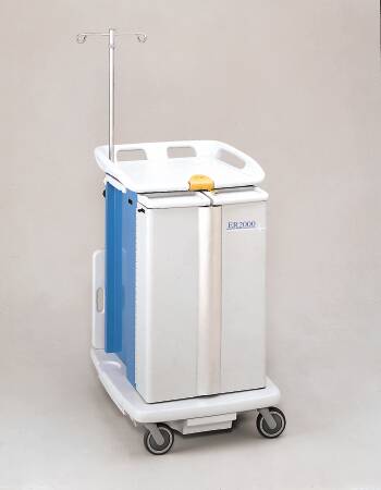 ER2000 - Emergency Cart Stainless Steel 26 X 32 X 44 Inch Electric Blue Four 2-3/4-Inch Drawers, One 5-1/2-Inch Drawer - ER2000-B